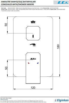 Eca Tiera Altın Görünüm Ank Banyo/Duş 2 Yollu S.Ü 102167235A1-KDE