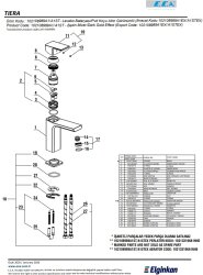 Eca Tiera Altın Gorünümlü Kireç Kırıcılı Sabit Lavabo Bataryası - Thumbnail