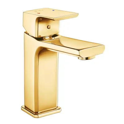 Eca Tiera Altın Gorünümlü Kireç Kırıcılı Sabit Lavabo Bataryası