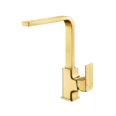 Eca Tiera Altın Görünümlü Kireç Kırıcılı Tasarruflu Eviye Batarya