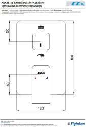 Eca Tiera Krom Ankastre Banyo/Duş 2 Yollu Sıva Üstü 102167235-KDE - Thumbnail