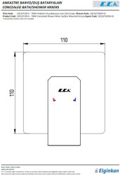 Eca Tiera Krom Ankastre Duş Bataryası Sıva Üstü Grubu 102167105-K - Thumbnail