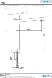 Eca Tiera Krom Kireç Kırıcılı Sabit Orta Boy Lavabo Bataryası - Thumbnail