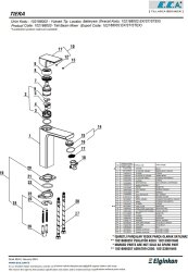 Eca Tiera Krom Kireç Kırıcılı Sabit Yüksek Tip Lavabo Bataryası - Thumbnail