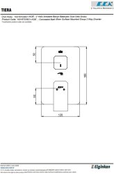 Eca Tiera Mat Siyah Ank. Banyo/Duş 2 Yollu Sıva Ü 102167235C1-KDE - Thumbnail