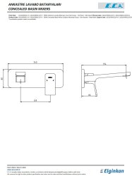 Eca Tiera Mat Siyah Ank Lav Bat Sıva Üstü Tek Rozet 102167605C1-K - Thumbnail
