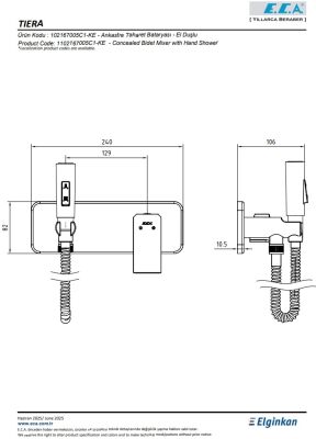 Eca Tiera Mat Siyah Ank Taharet Bat S. Üstü El Duş 102167005C1-KE