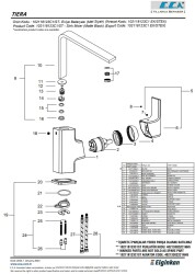 Eca Tiera Mat Siyah Kireç Kırıcılı Su Tasarruflu Eviye Bataryası - Thumbnail