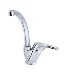 Mix Aç Kapa Krom Döner Borulu Lavabo Bataryası (Montaj DAHİL) - Thumbnail