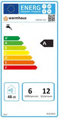 Warmhaus (Baca Dahil) Aquwa 12 Lt. Doğalgazlı Hermetik Şofben